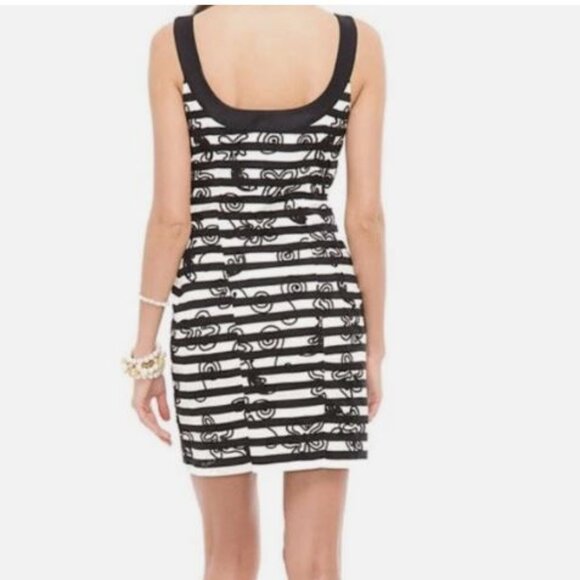 Lily Pulitzer Swizzle Stripe Phoenix Black White Embroidered Dress 2 - Picture 2 of 10